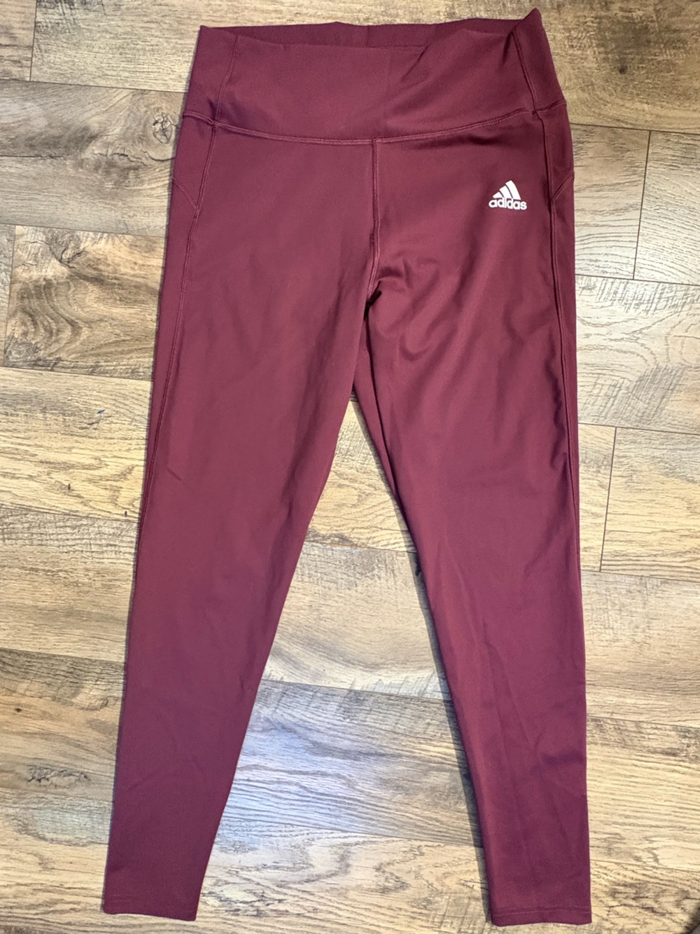 adidas Maroon Athletic Leggings